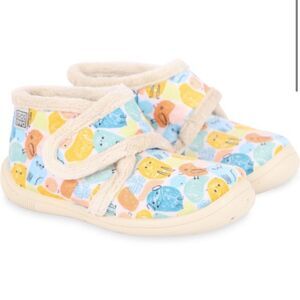 GIOSEPPO Funny Animals Velcro Strap Slippers in White